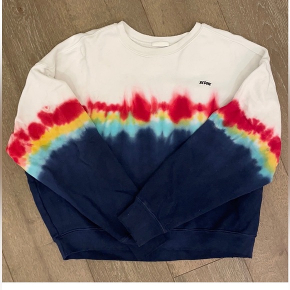 Tie Dye Re Done Raglan Crewneck - Picture 1 of 4
